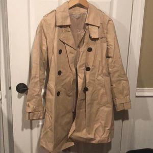 Tan rain jacket